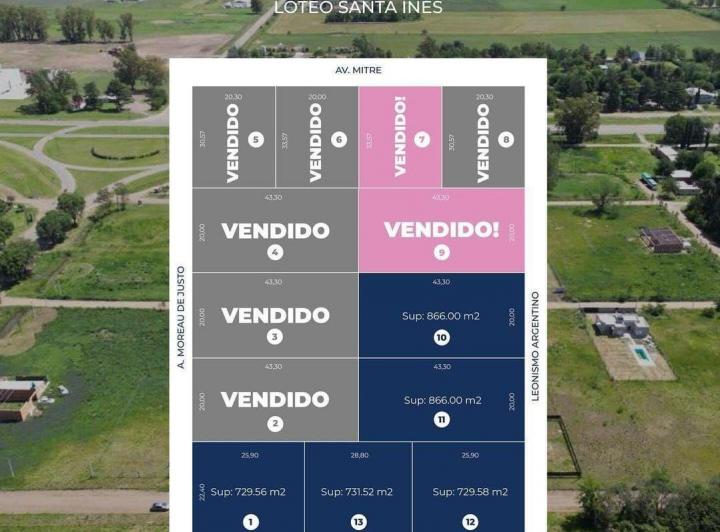 Terreno · 866m²