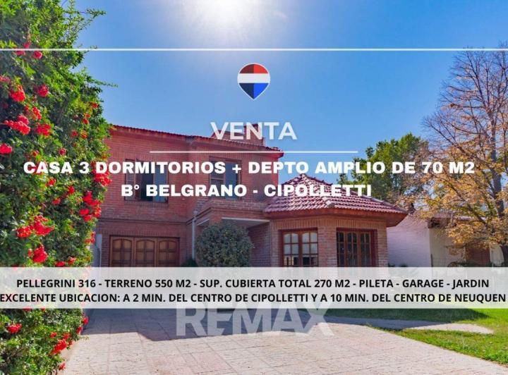 Casa · 265m² · 8 Ambientes · 2 Cocheras
