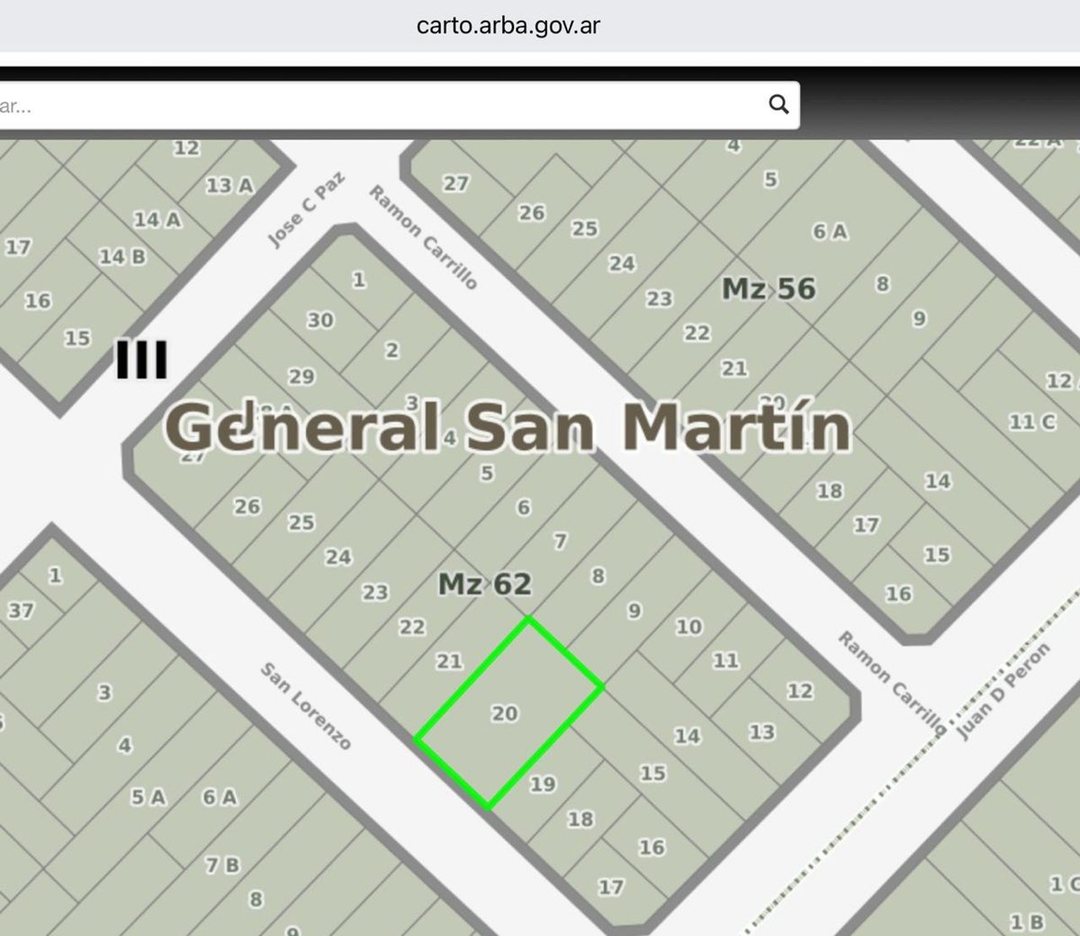 VENTA EN BLOQUE GRAL. SAN MARTIN