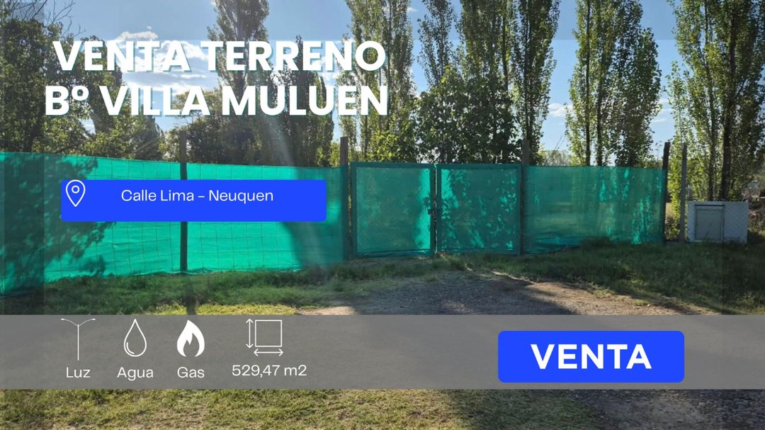 VENTA TERRENO B° VILLA MULUEN
