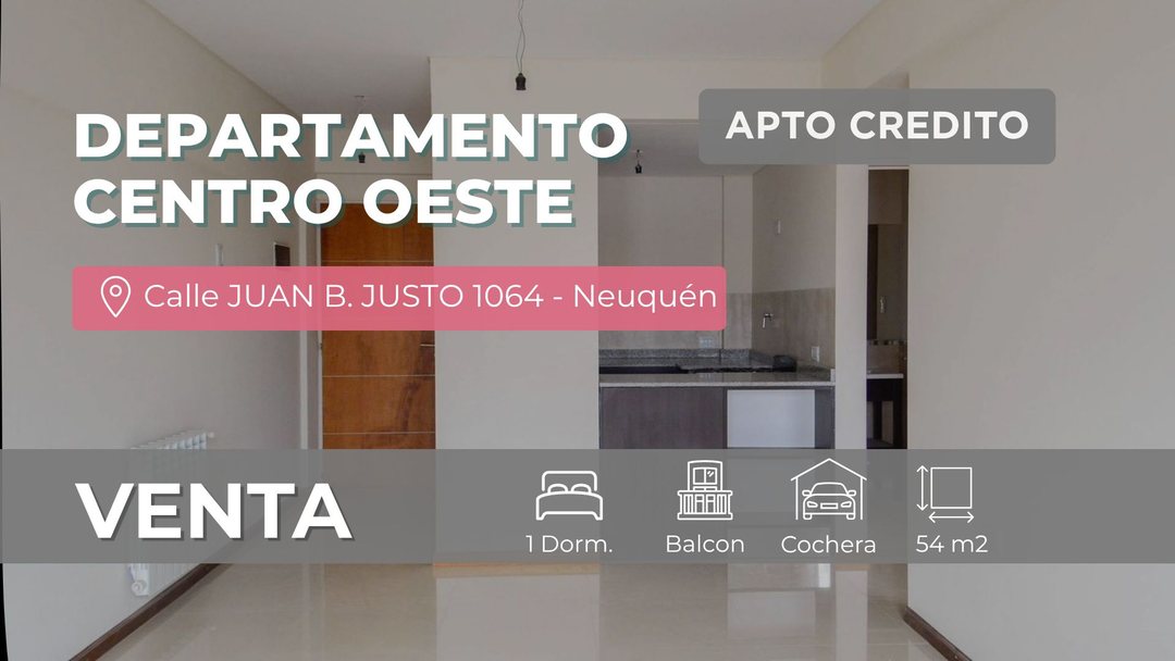VENTA DEPARTAMENTO 1 DORM. C/COCHERA - NQN