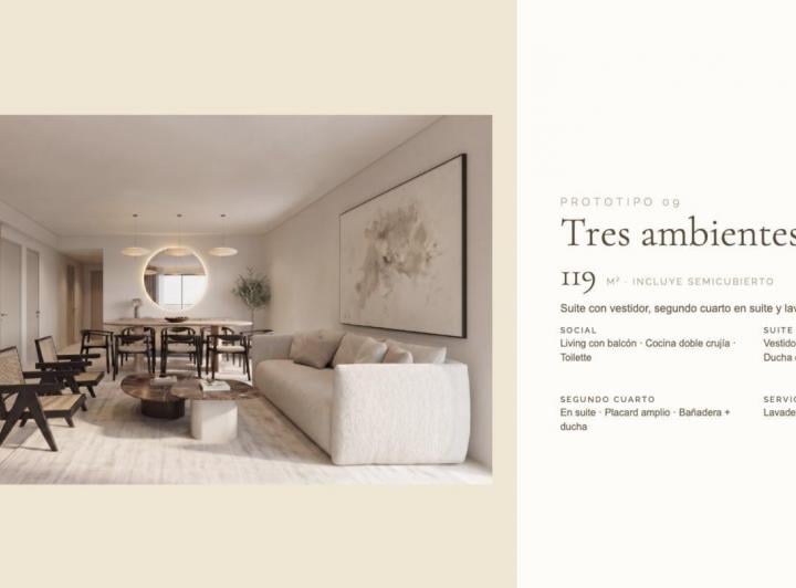 Departamento · 105m² · 3 Ambientes
