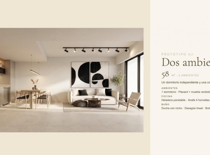 Departamento · 54m² · 2 Ambientes