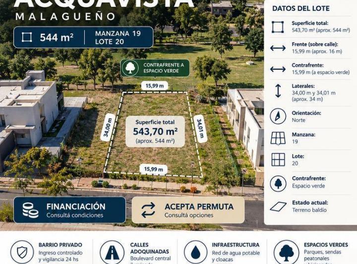 Terreno · 544m²