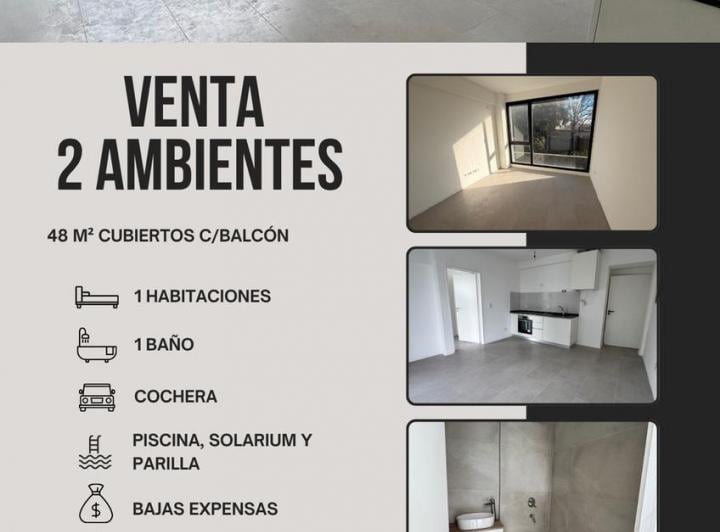 Departamento · 48m² · 2 Ambientes · 1 Cochera
