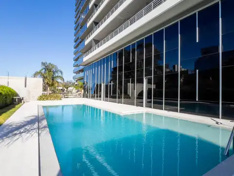 Venta/permuta: departamento de 1 dormitorio con balcón y cochera. torre genoa, puerto norte, rosario