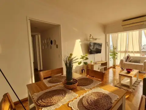 Depto. en alquiler de 3 ambientes con balcón cubierto