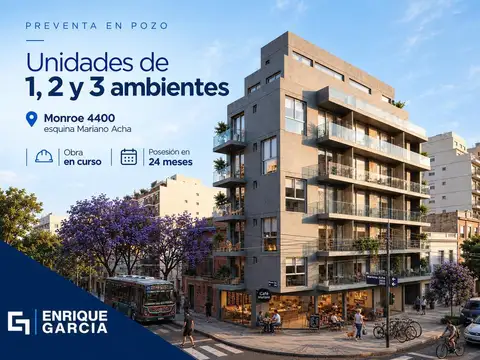 Preventa duplex 2 ambientes con balcón y terraza a construir