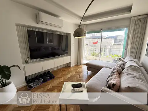 Piso en venta en palermo, 3 ambientes con balcón corrido al shopping.