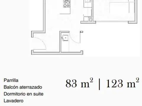 Departamento de 3 ambientes en venta en palermo