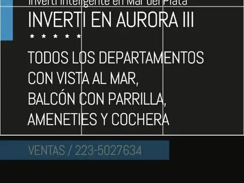 Departamento en Venta en Barrio Zacagnini, Mar del Plata