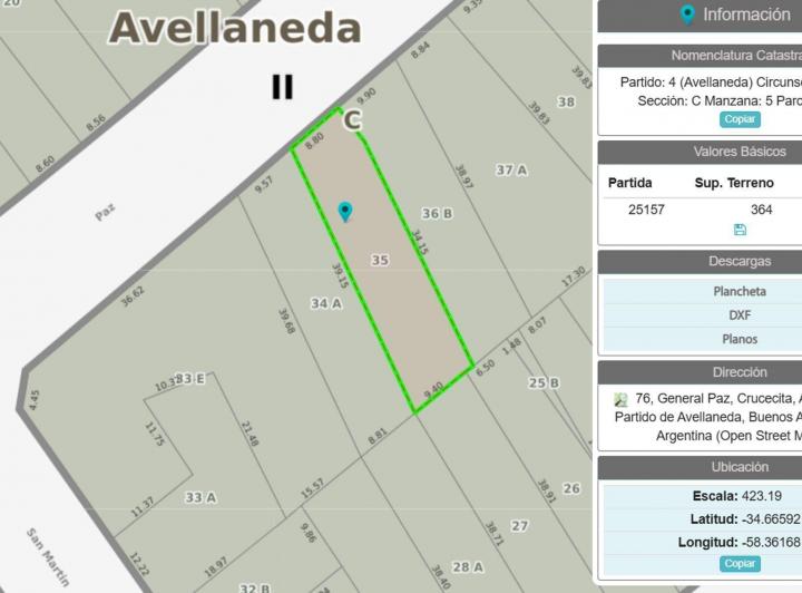 Terreno · 364m²