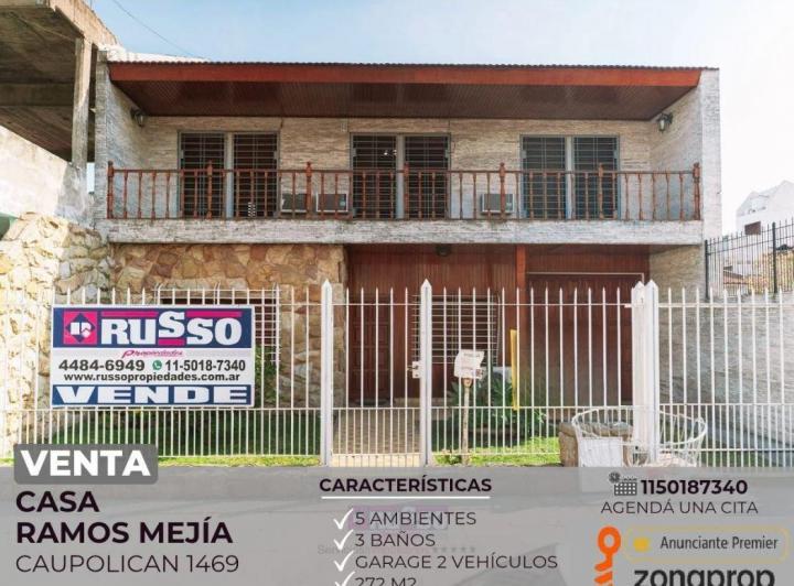 Casa · 272m² · 5 Ambientes · 2 Cocheras