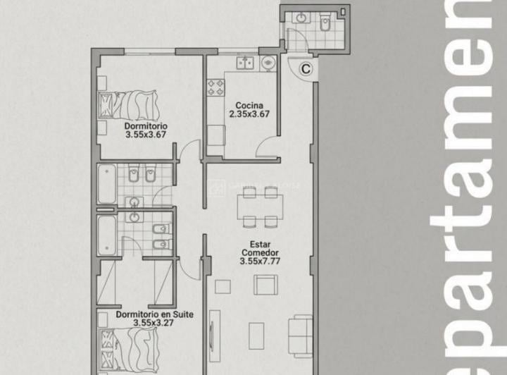 Departamento · 96m² · 3 Ambientes