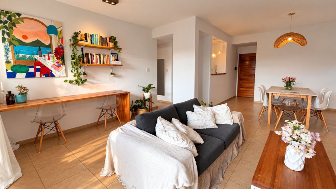 DEPTO EN VENTA, UN DORMITORIO, BALCON Y COCHERA.
