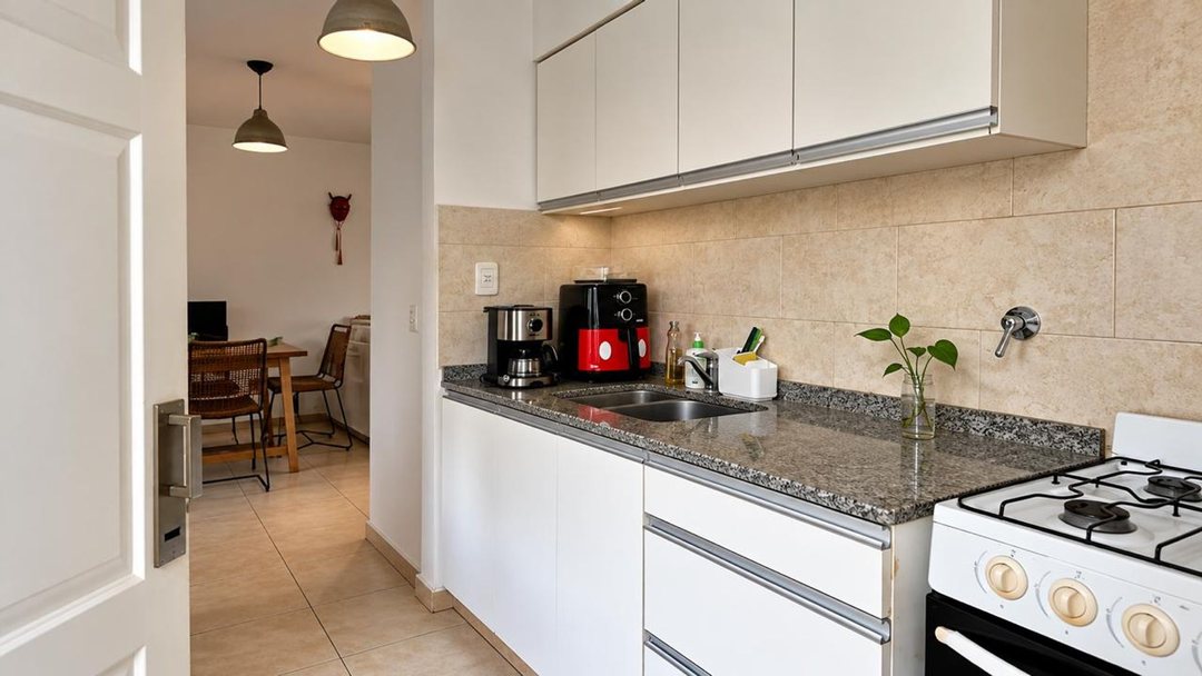 Excelente departamento con patio en alquiler