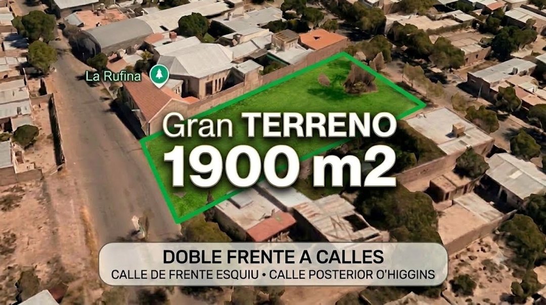 GRAN TERRENO EN CAPITAL 1.869 M2, DOBLE FRENTE, R2