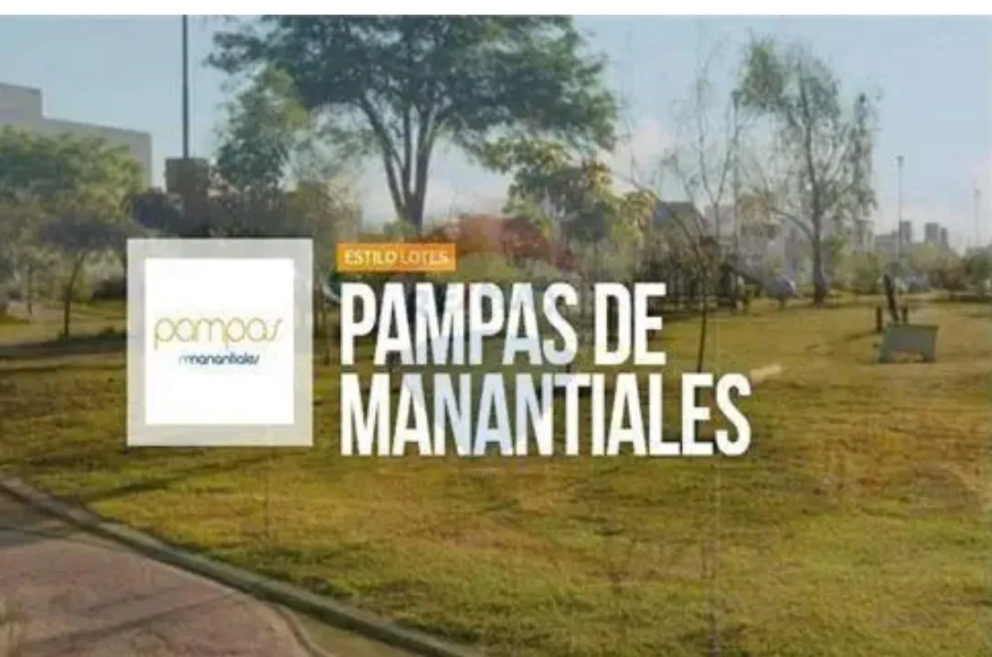 ESOECTACULAR LOTE EN PAMPAS DE MANANTIALES FRENTE ESPACIO VERDE