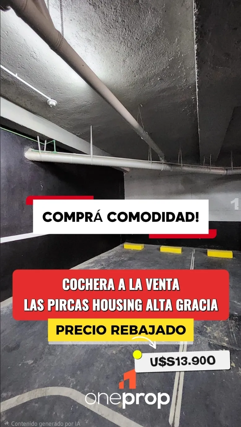 COMPRA COMODIDAD! COCHERA SUBTERRANEA MUY FACIL DE ESTACIONAR