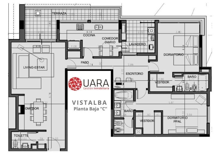 Departamento · 130m² · 3 Ambientes · 2 Cocheras