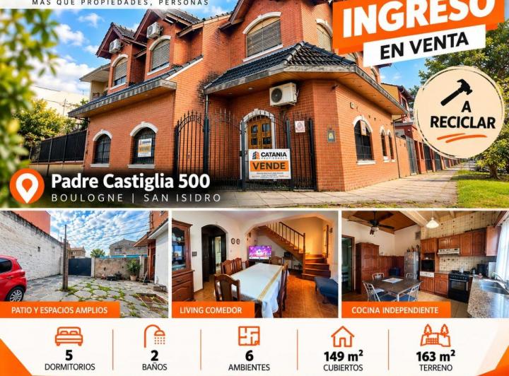 Casa · 149m² · 6 Ambientes · 2 Cocheras