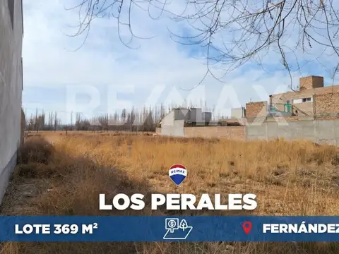 Lote de 369 m2 en los perales fernandez oro