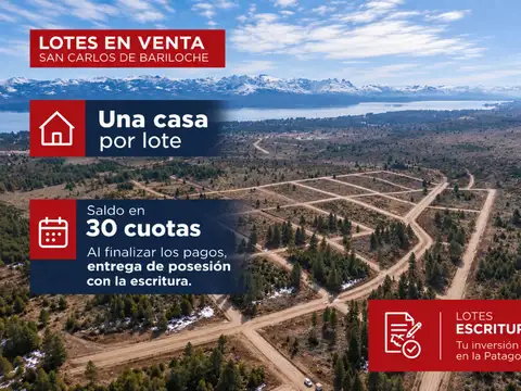 Lotes venta bariloche financiados servicios todos