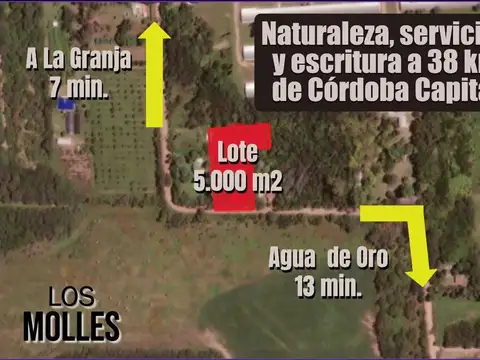 Lote 5.000 m² sierras chicas - permuto - escritura