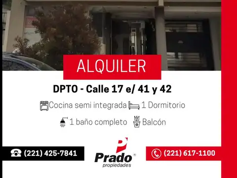 Excelente depto 1 dorm en alquiler