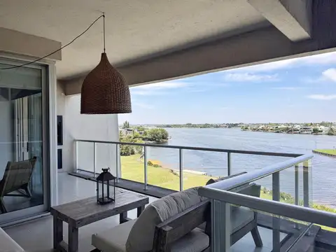 Departamento en alquiler anual 3 ambientes con muebles vista lago central yoo nordelta
