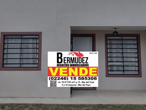 Venta chalet 3 ambientes al fondo calle 9 entre 81 y 82 mar del tuyu