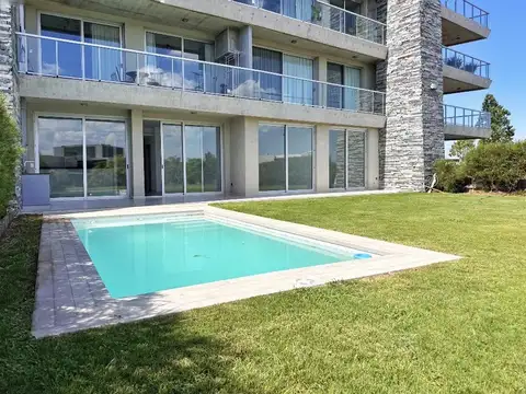 Venta departamento 3 ambientes  planta baja con jardin y piscina propia  - yoo nordelta