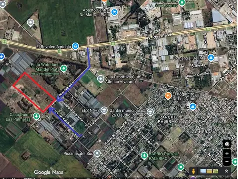 Venta en block o por mitad - fracción de tierra de 12 ha. , en 2 lotes de 6 ha. c/u linderos al waterland