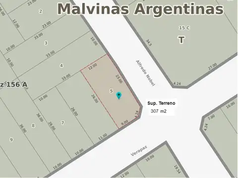 Venta lote 307 m2 tortuguitas