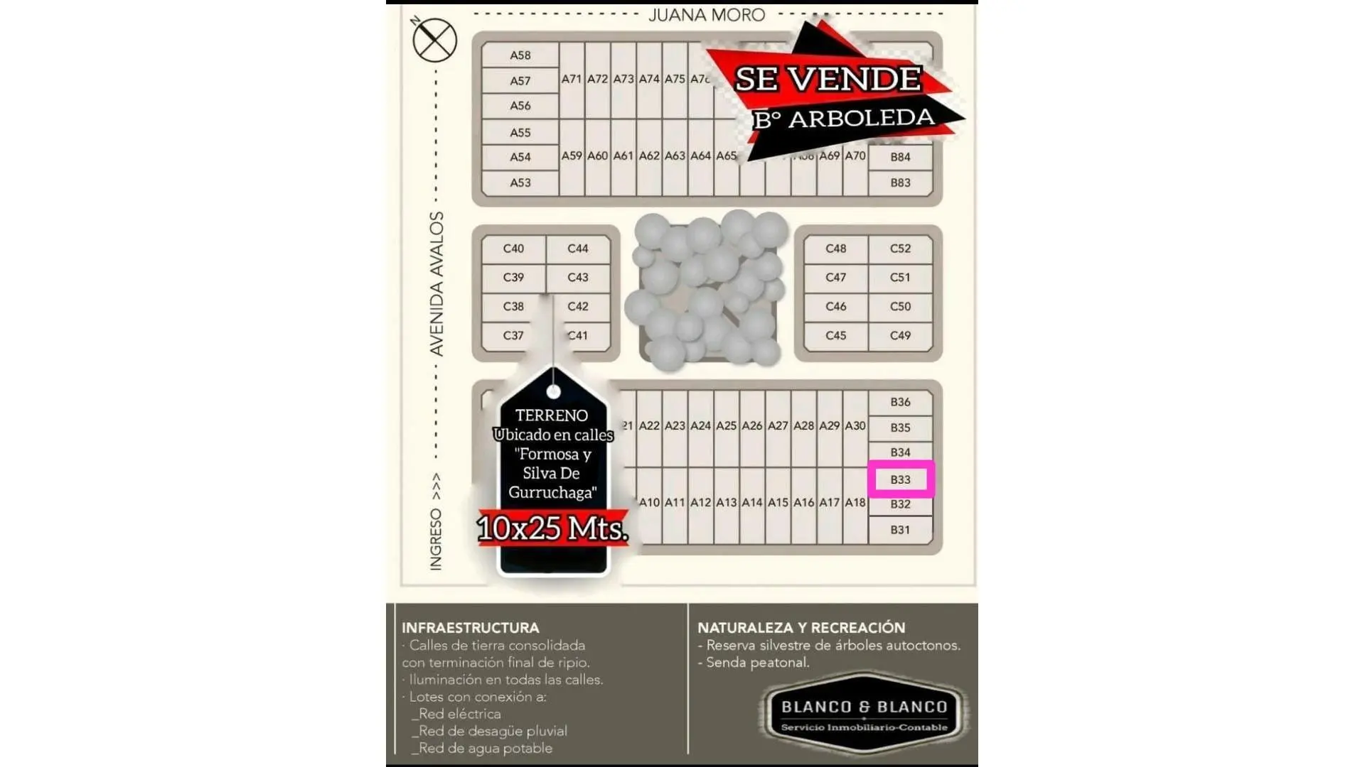 SE VENDE TERRENO BARRIO ARBOLEDA 10X25 MTS.