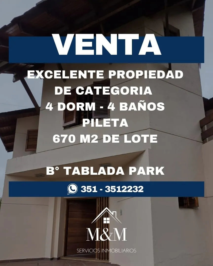 EXCELENTE PROPIEDAD EN VENTA B° TABLADA PARK