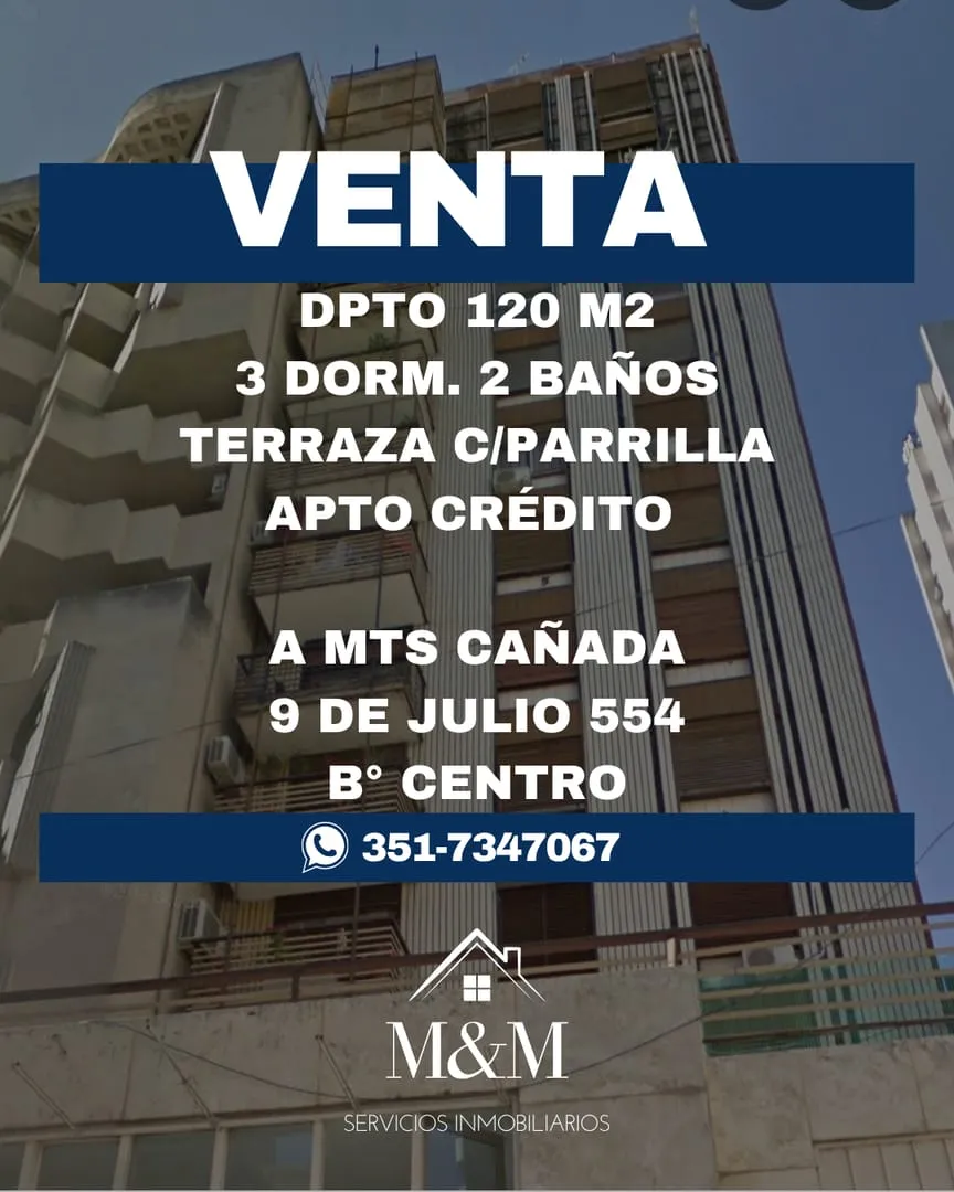 DPTO EN VENTA B° CENTRO APTO CREDITO