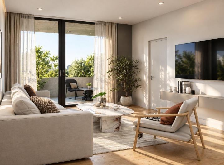 Departamento · 90m² · 3 Ambientes · 1 Cochera