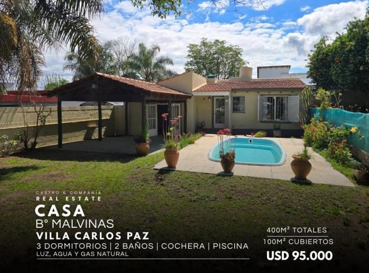 Casa · 100m² · 5 Ambientes · 1 Cochera
