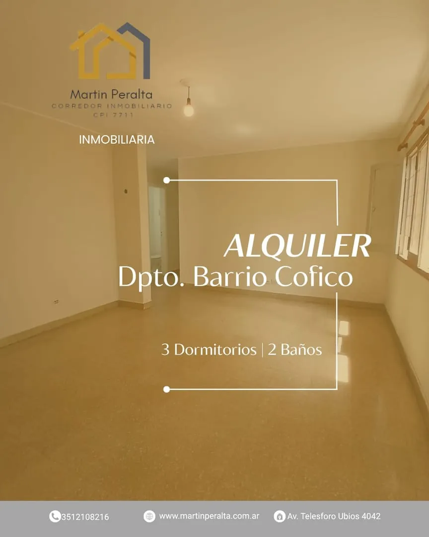 ALQUILER Dpto. Barrio Cofico