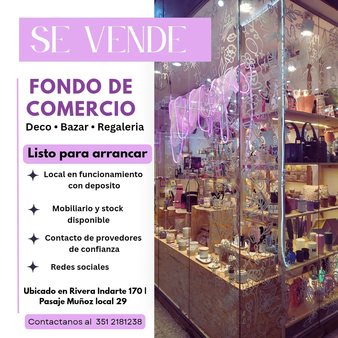 Vendo fondo de comercio