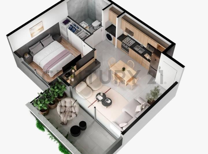 Departamento · 43m² · 2 Ambientes