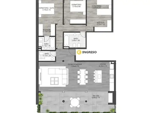 Departamento en Venta en Centro, Rosario