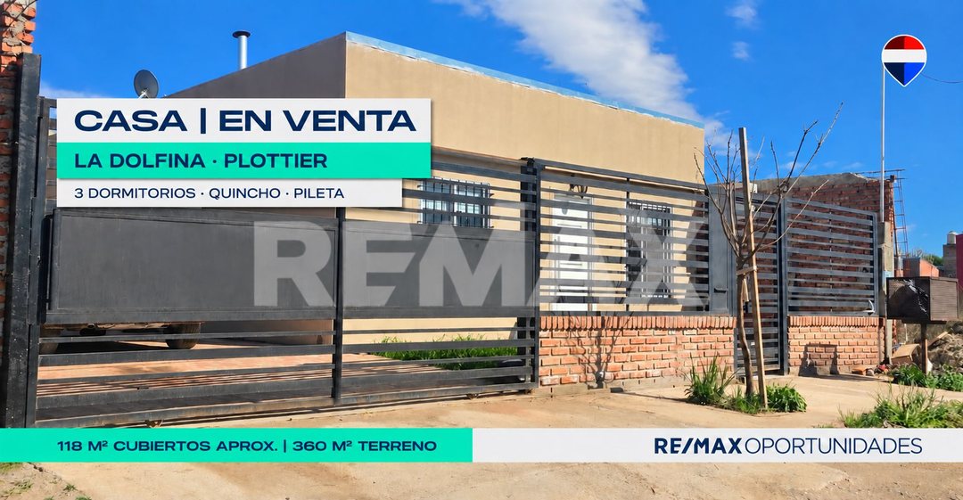 CASA 3 DORMITORIOS + QUINCHO + PILETA - PLOTTIER