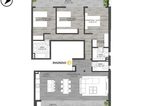 Departamento en Venta en Centro, Rosario
