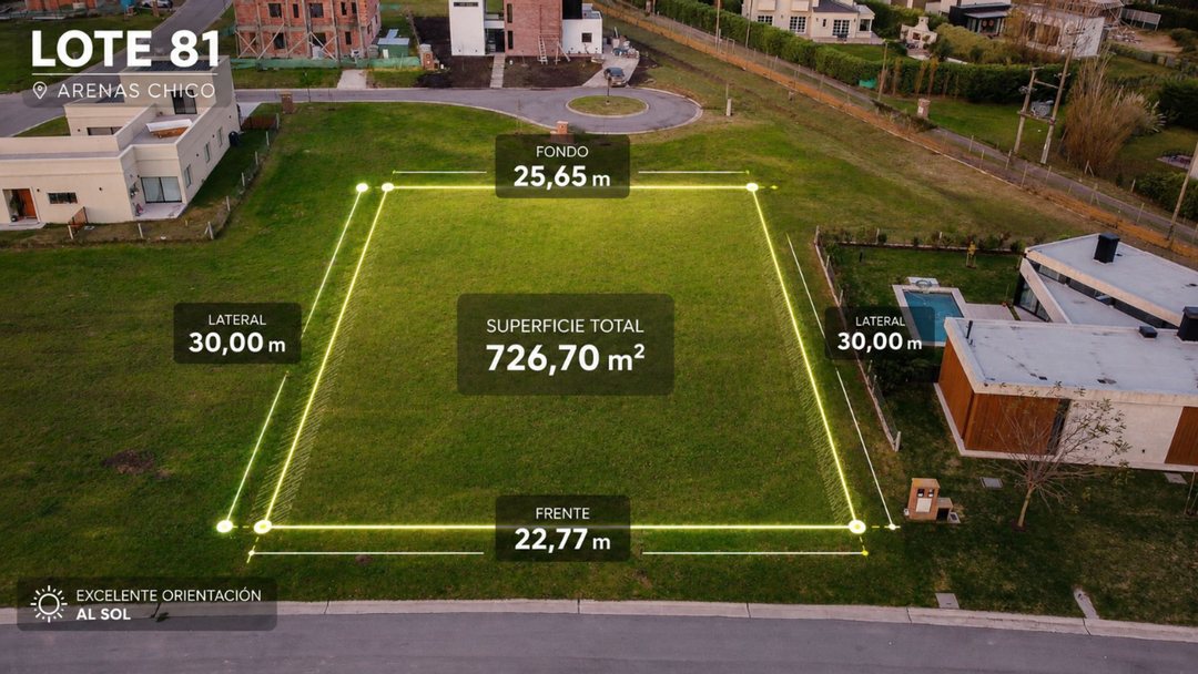 Venta | Exclusivo lote de 726 m² en Arenas Chico