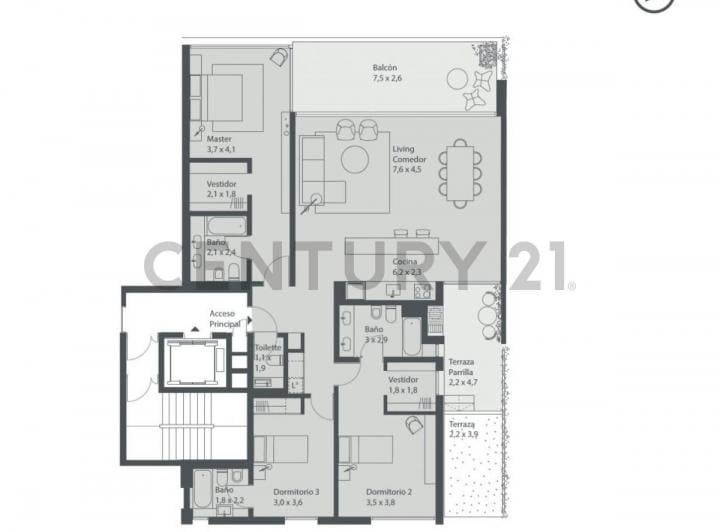 Departamento · 143m² · 4 Ambientes · 2 Cocheras
