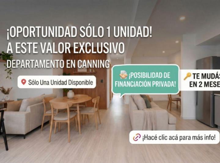 Departamento · 30m² · 2 Ambientes · 1 Cochera