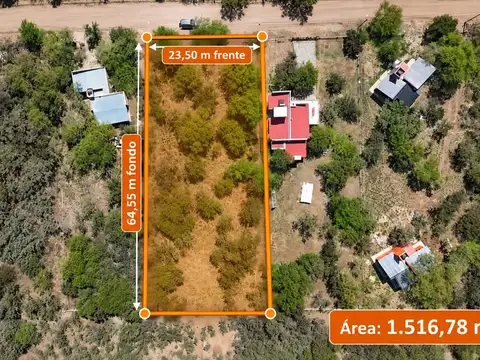 Lote de 1.516 m² en cerro de oro, merlo