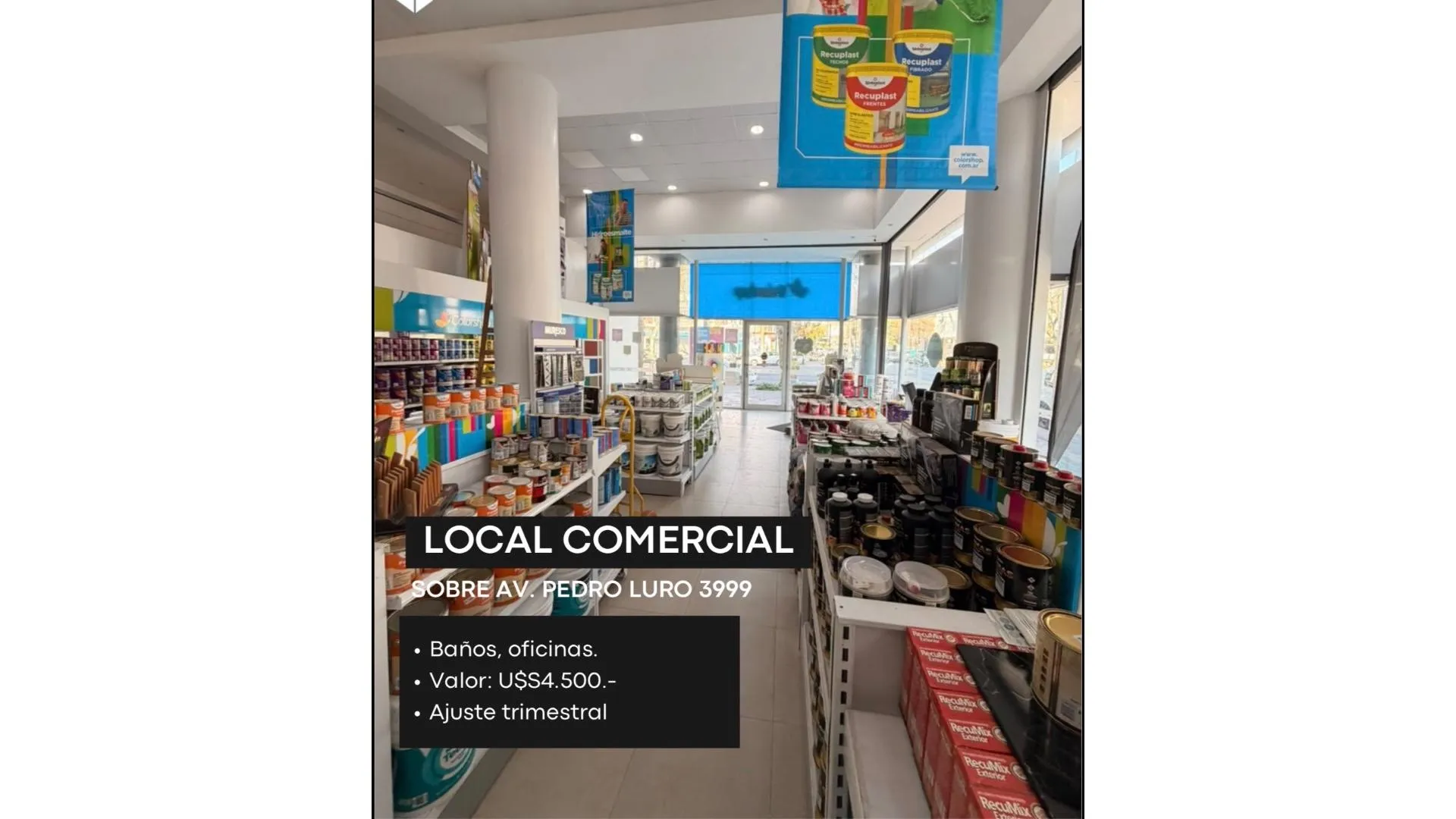 Importante LOCAL en esquina en alquiler